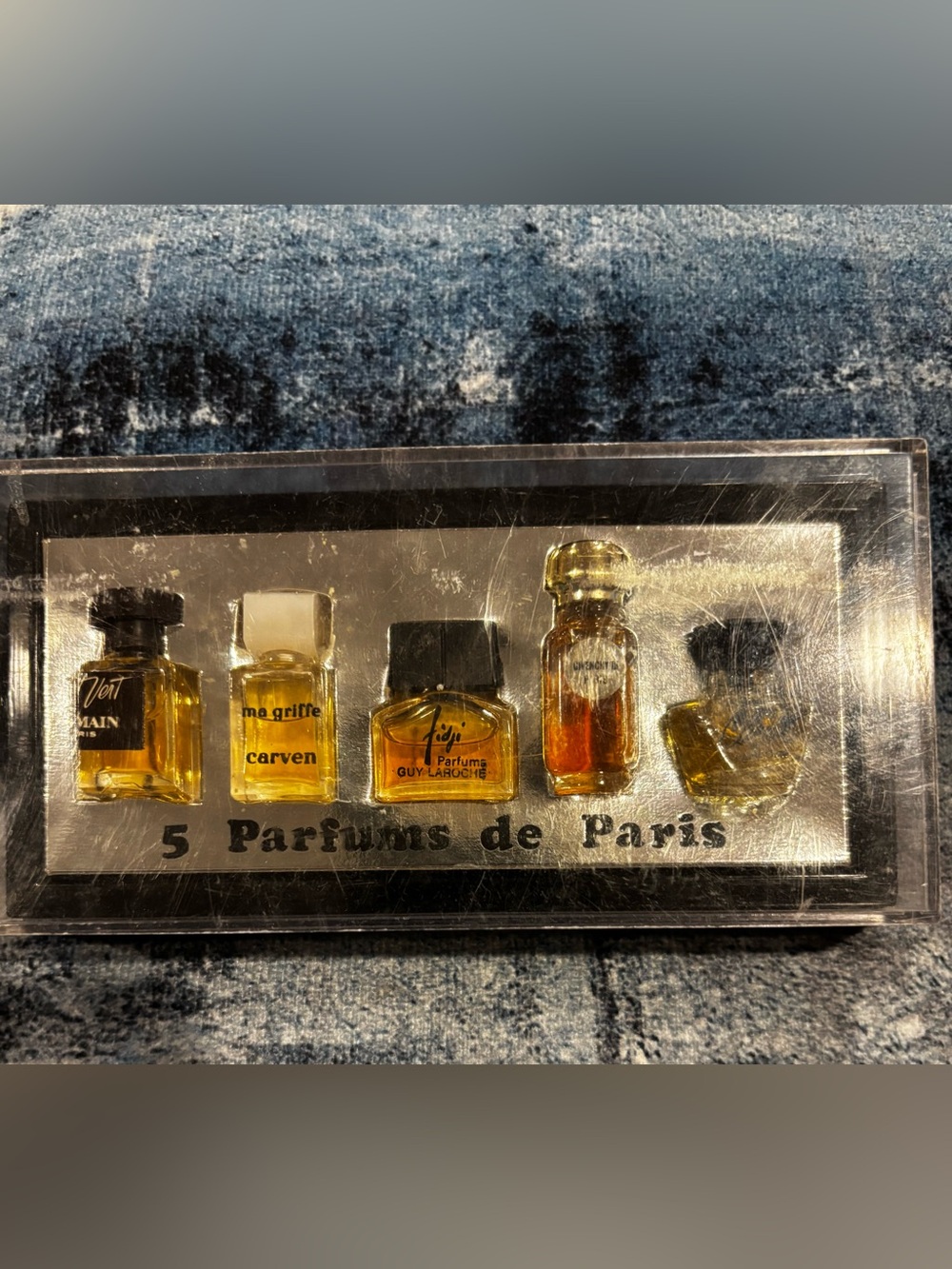 5 Parfums de Paris Vintage Miniature Fragrance Set - Assorted Amber Bottl